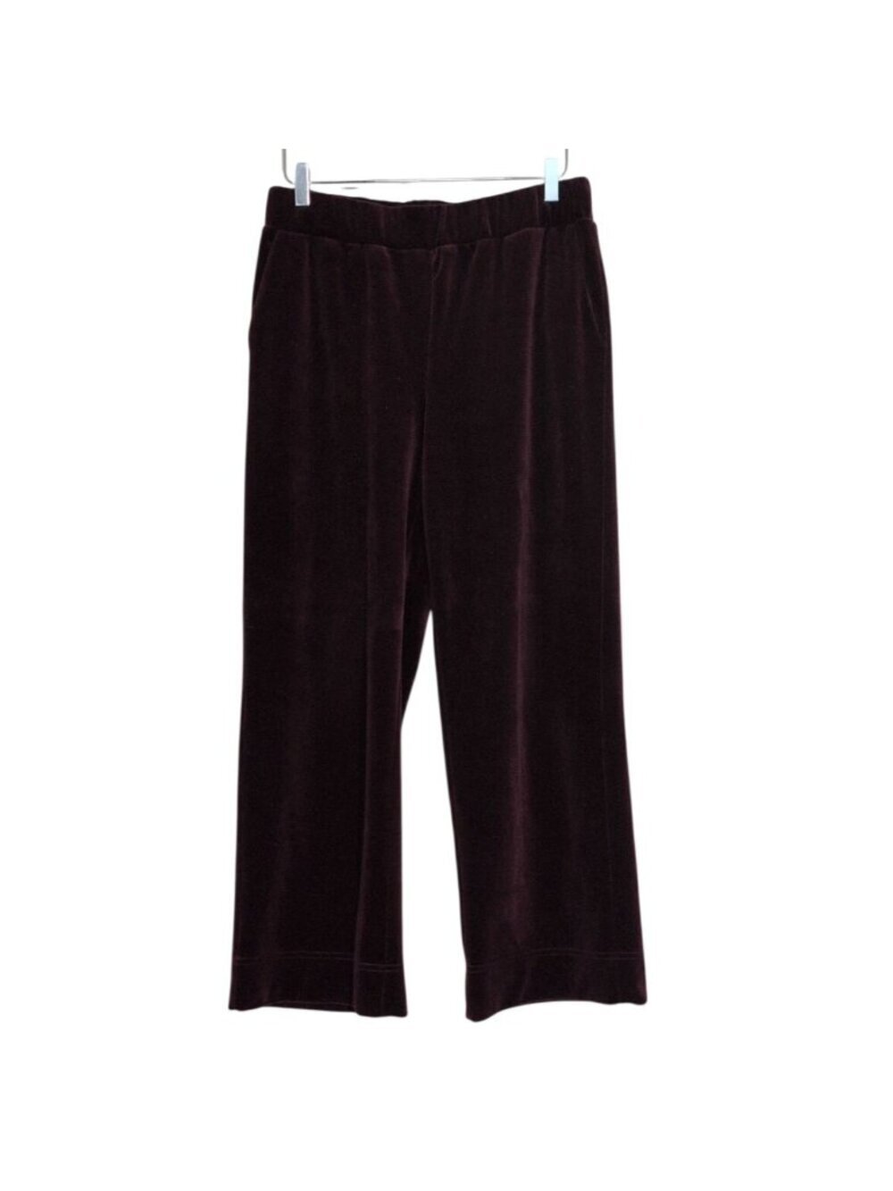 Lauren Ralph Lauren Velour Pants Womens Size Large Purple Vintage Pull On